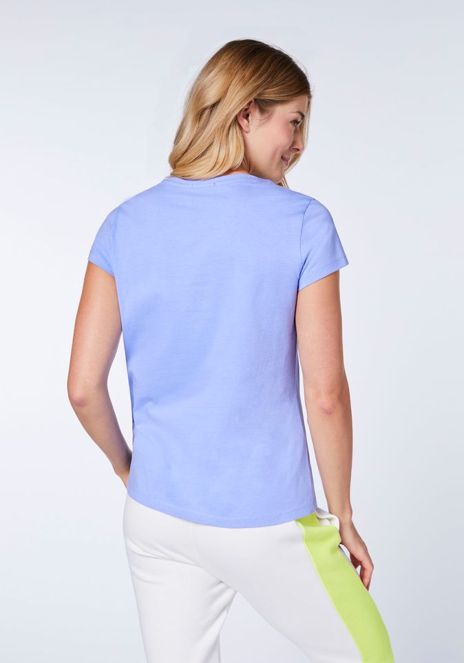 Baumwollshirt mit Label-Schriftzug im Art-Design | Chiemsee Online 