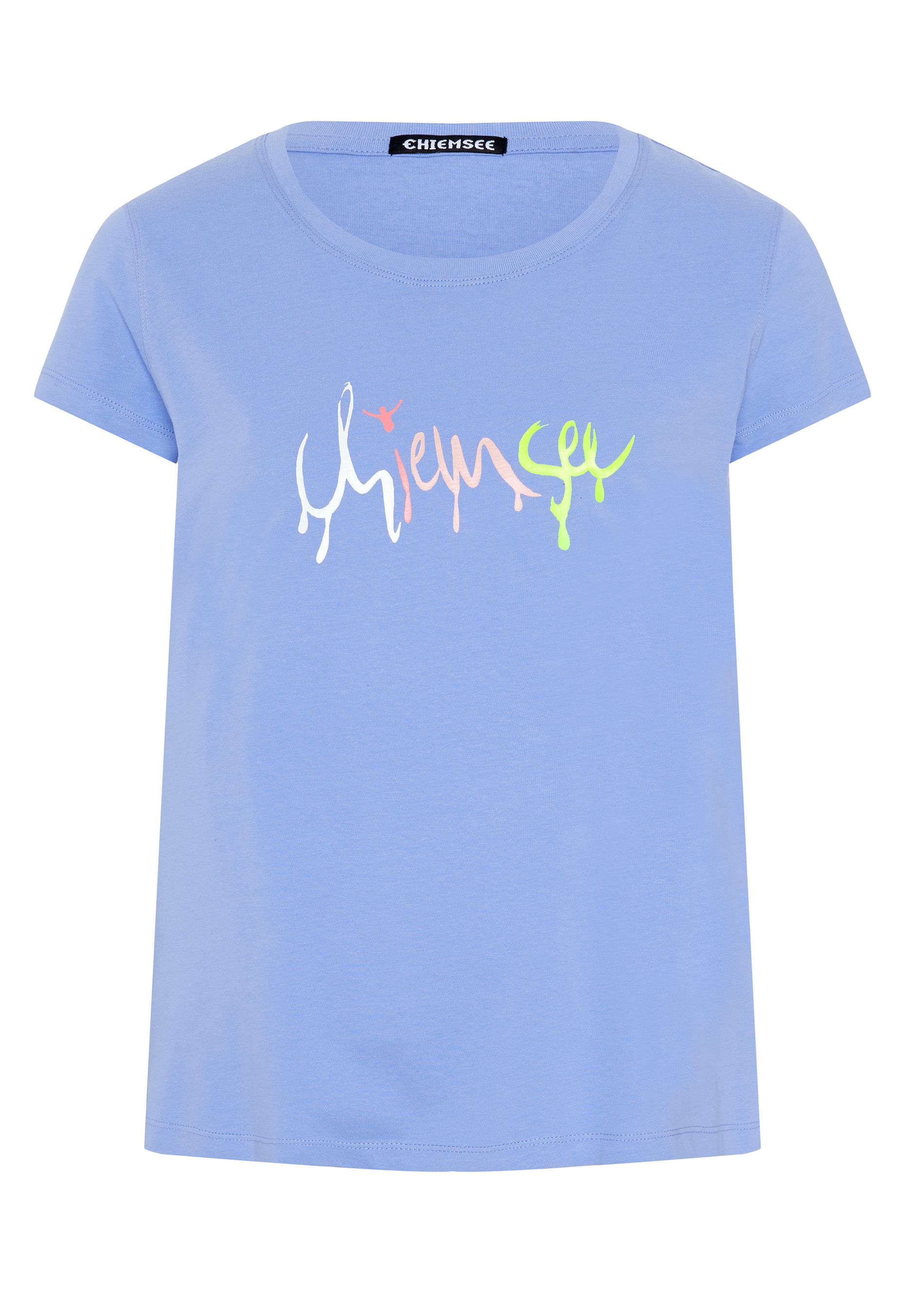 Baumwollshirt mit Label-Schriftzug im Art-Design | Chiemsee Online 