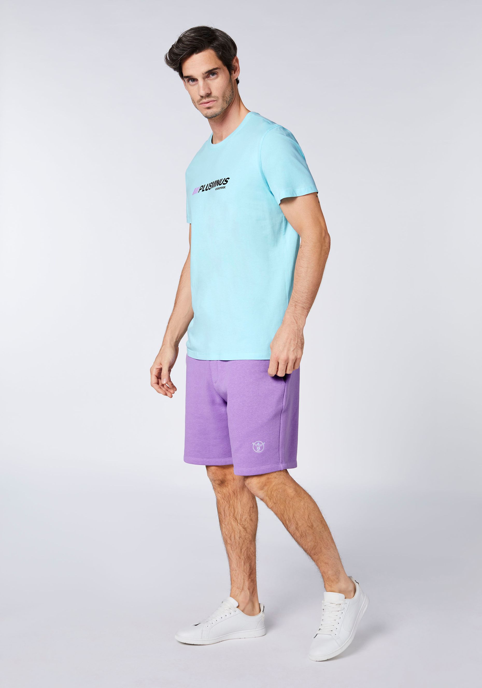 Jersey-Shirt mit PLUS-MINUS-Print | Chiemsee Online Shop 