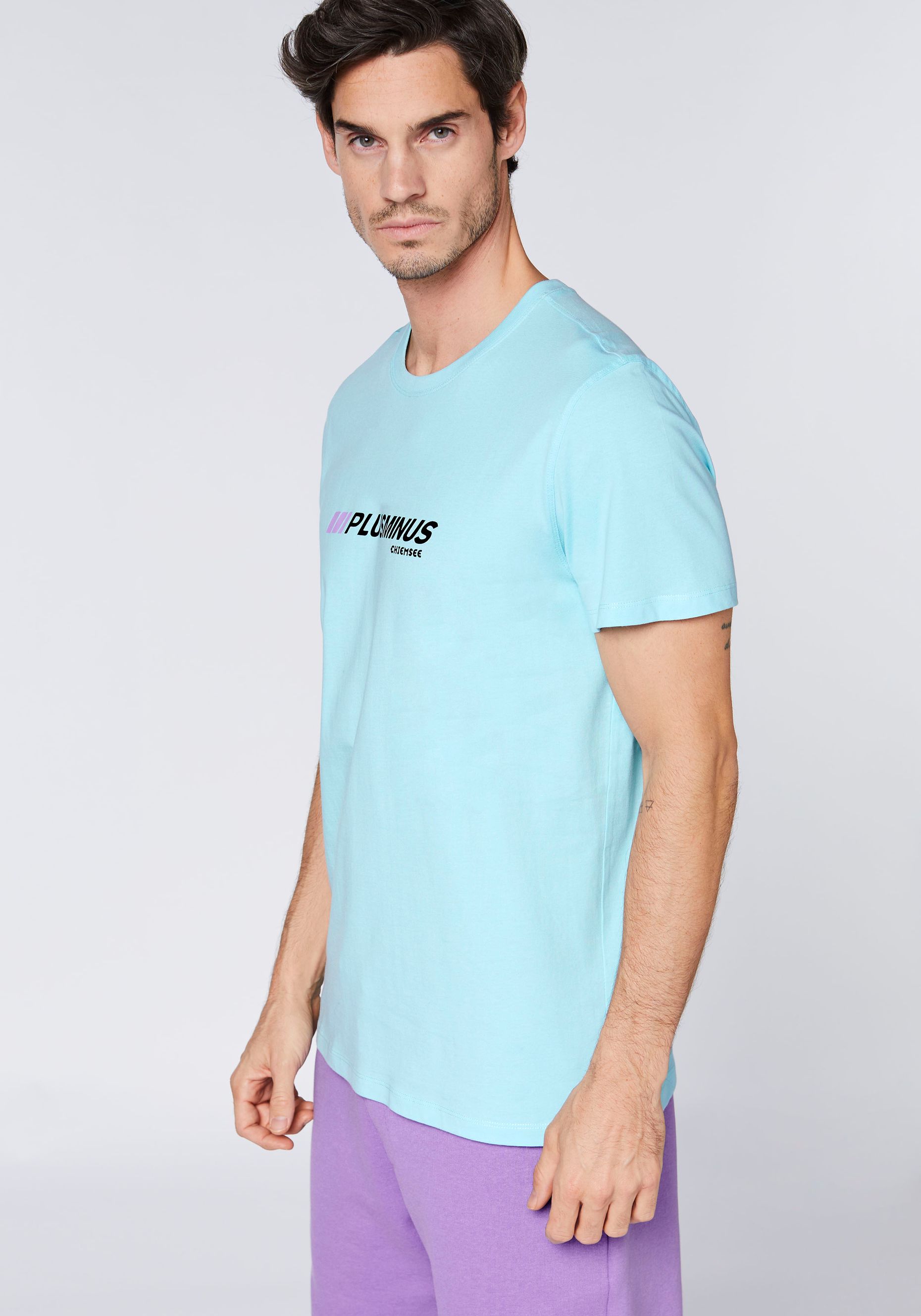 Jersey-Shirt mit PLUS-MINUS-Print | Chiemsee Online Shop 