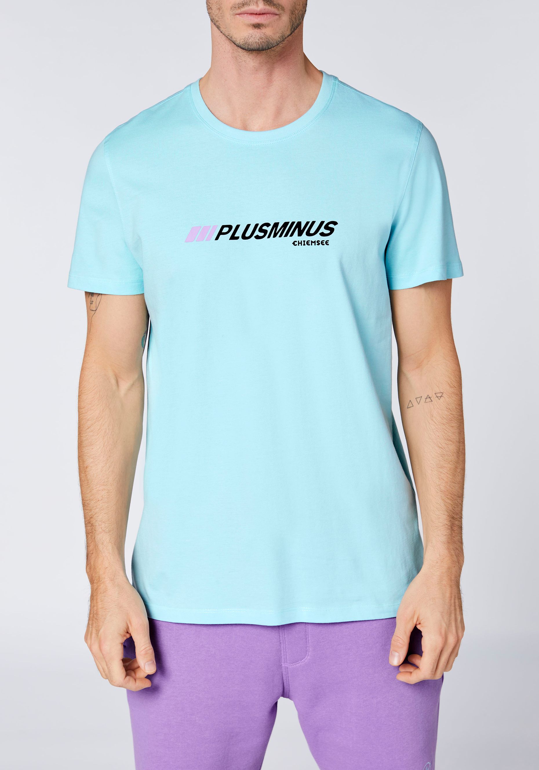 Jersey-Shirt mit PLUS-MINUS-Print | Chiemsee Online Shop 