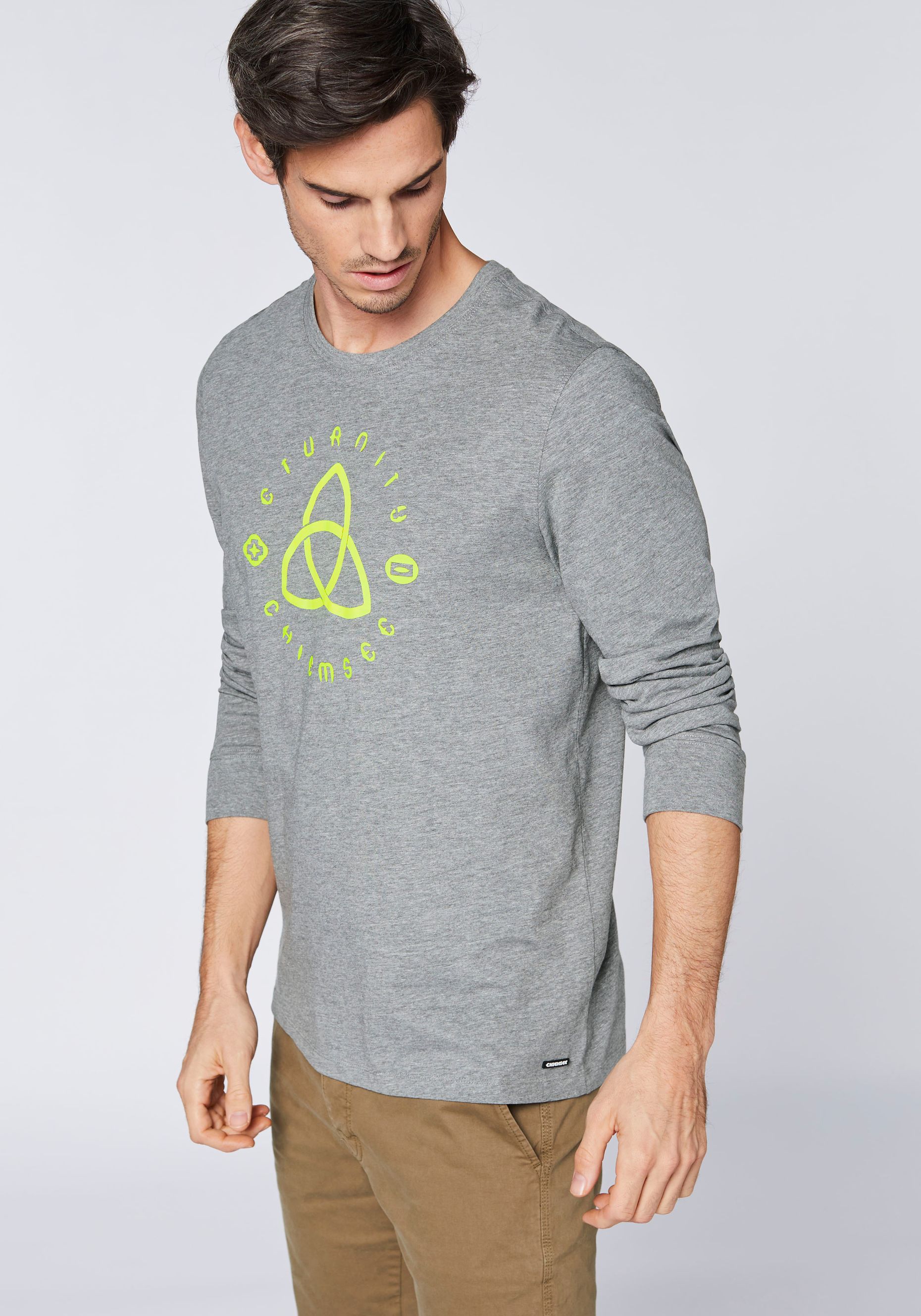 Longsleeve aus Jersey im Label-Look | Chiemsee Online Shop