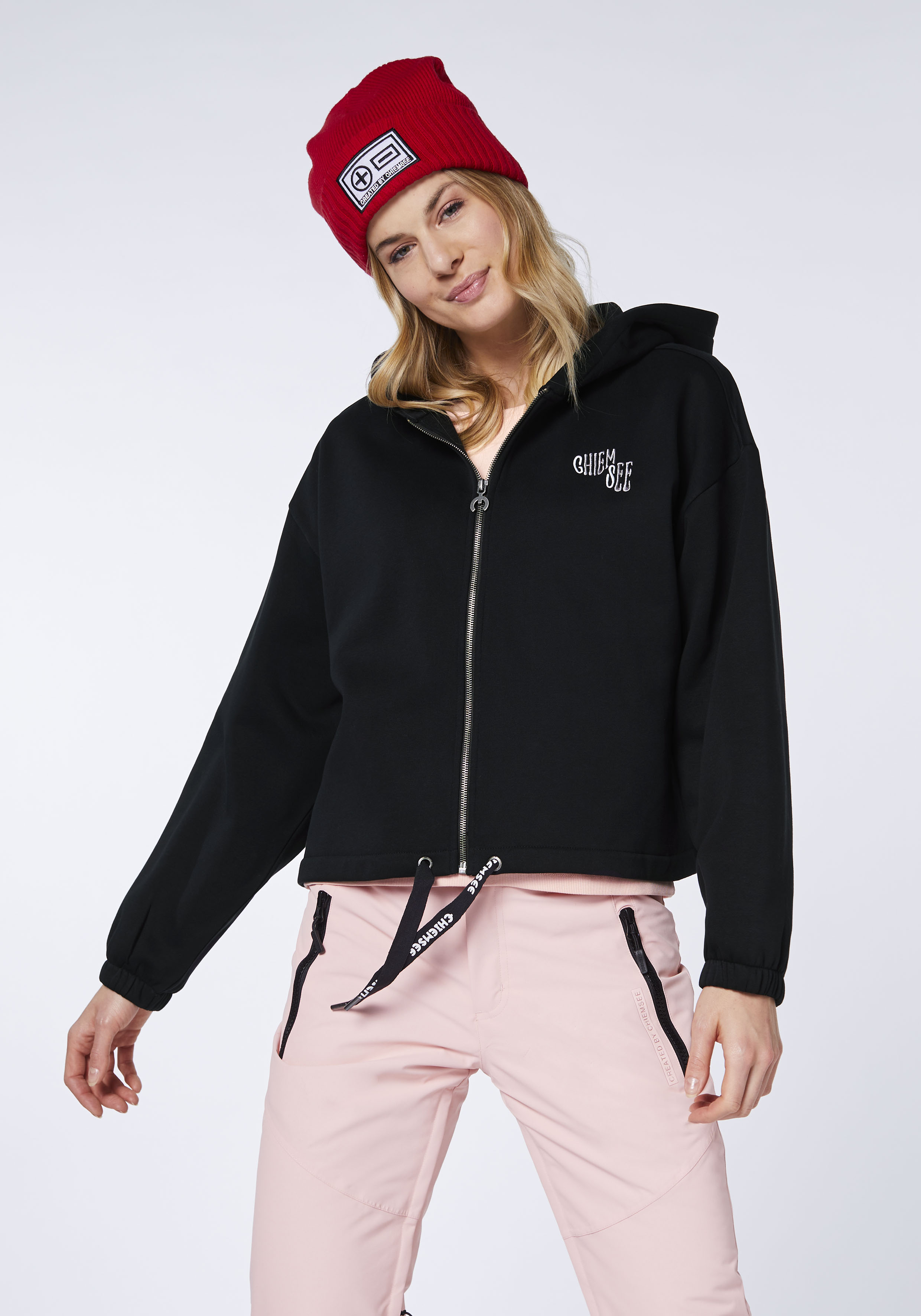 Boxy Loose-Fit Kapuzenjacke mit Label-Stitching | Chiemsee Online Shop 