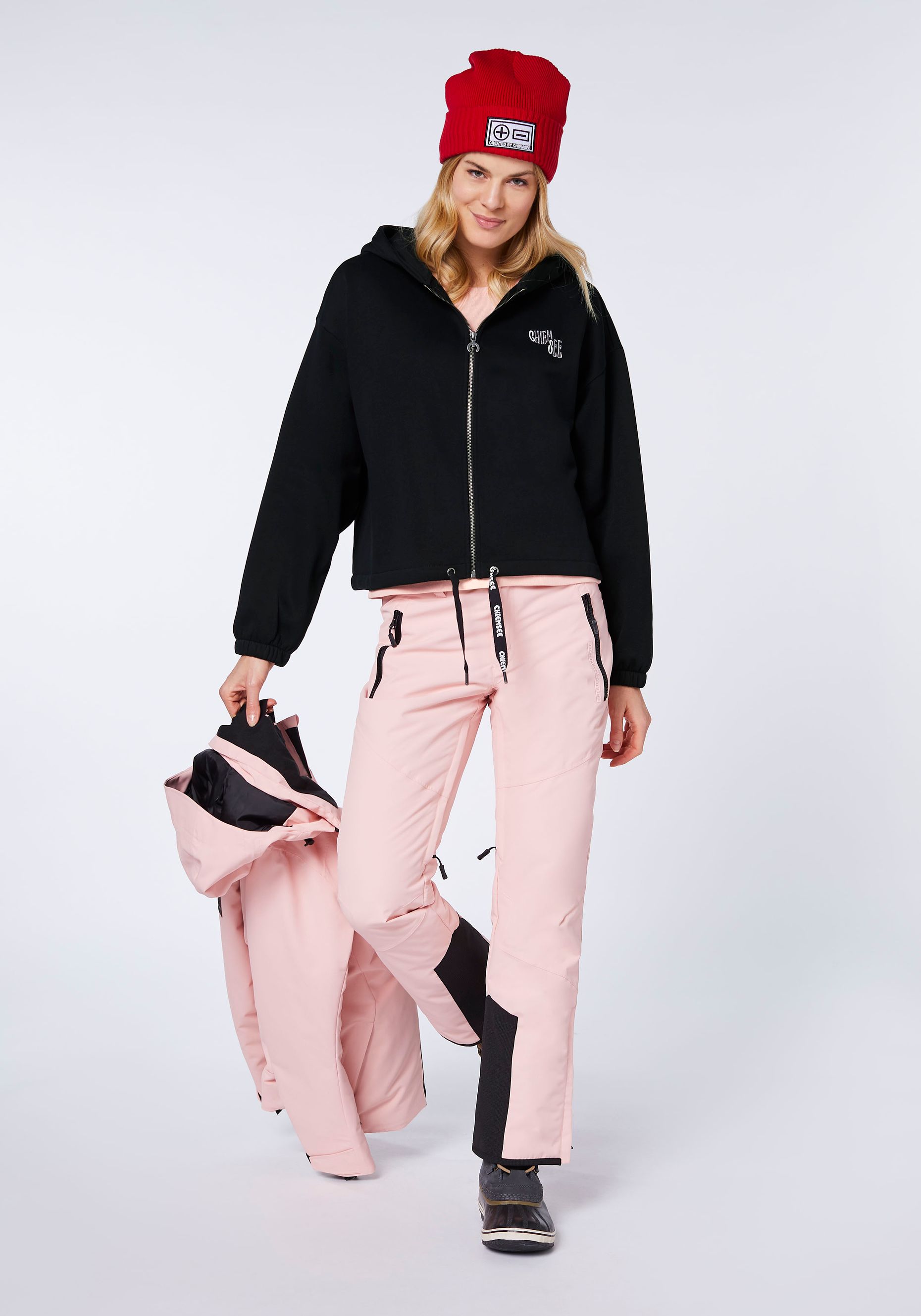 Boxy Loose-Fit Kapuzenjacke mit Label-Stitching | Chiemsee Online Shop 