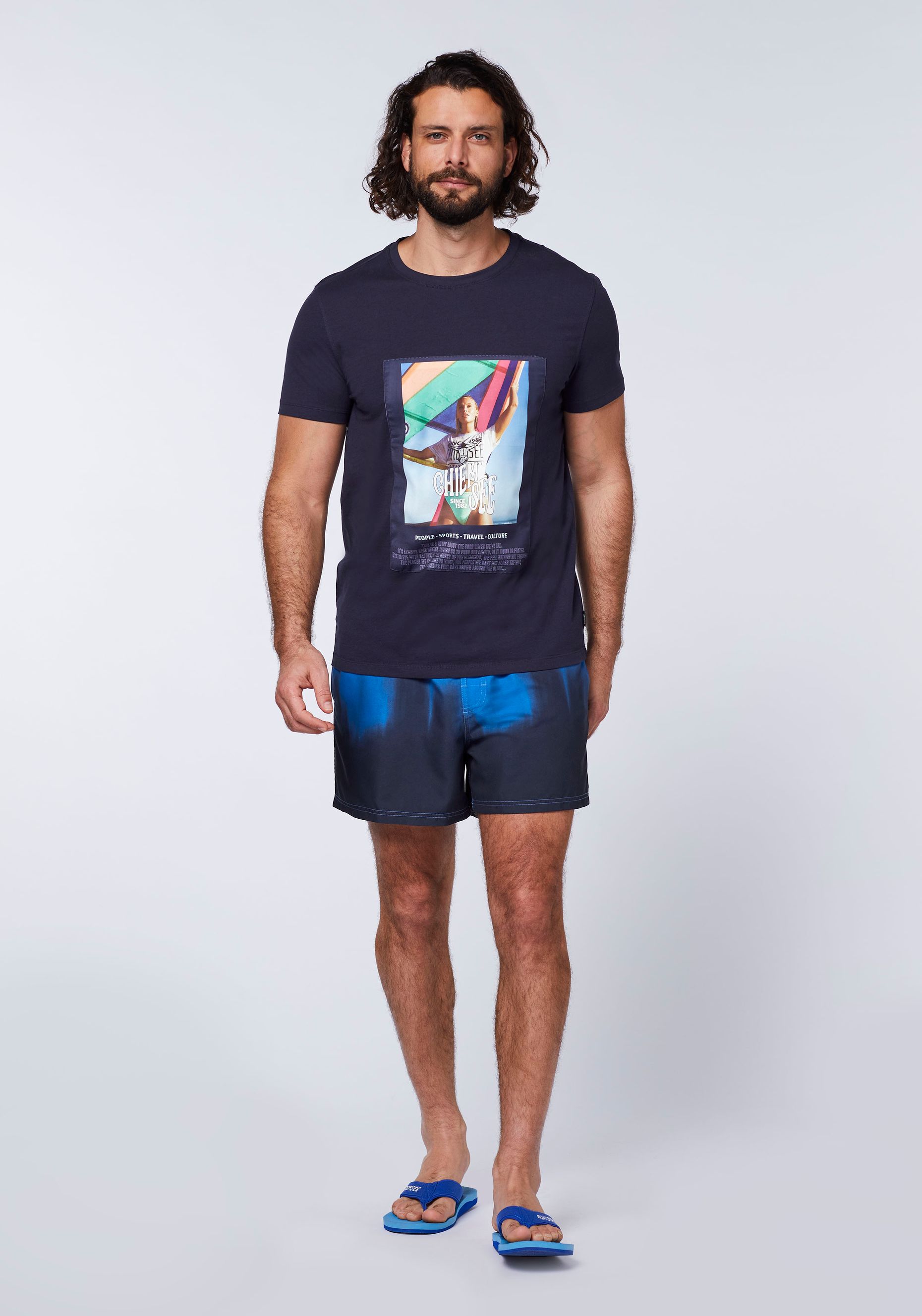 Badehose im Farbverlauf mit Seitentaschen | Chiemsee Online Shop 