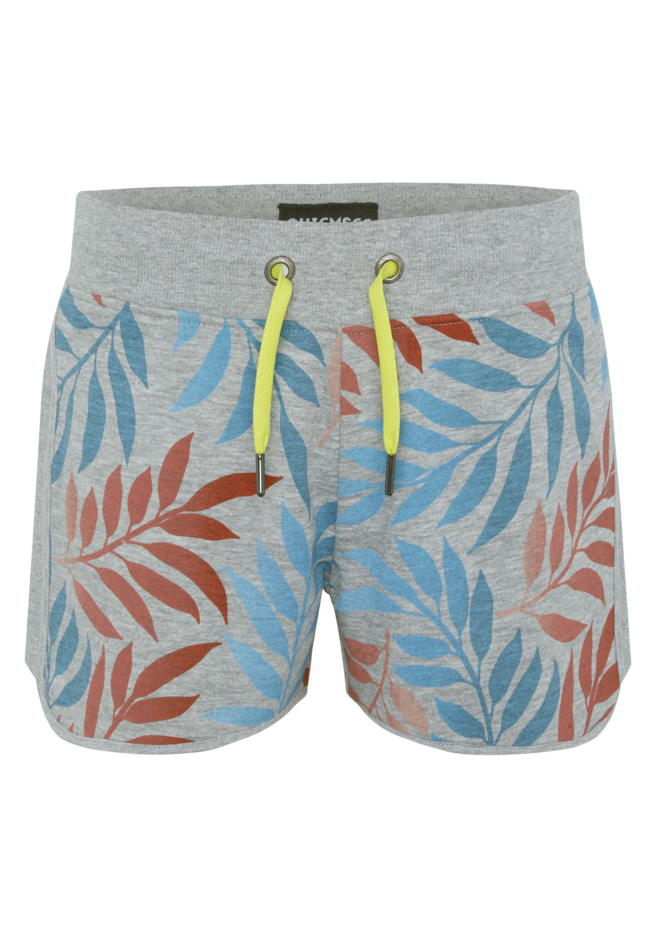 Regular-Fit Mädchen-Shorts aus Baumwollmix mit Blattmuster