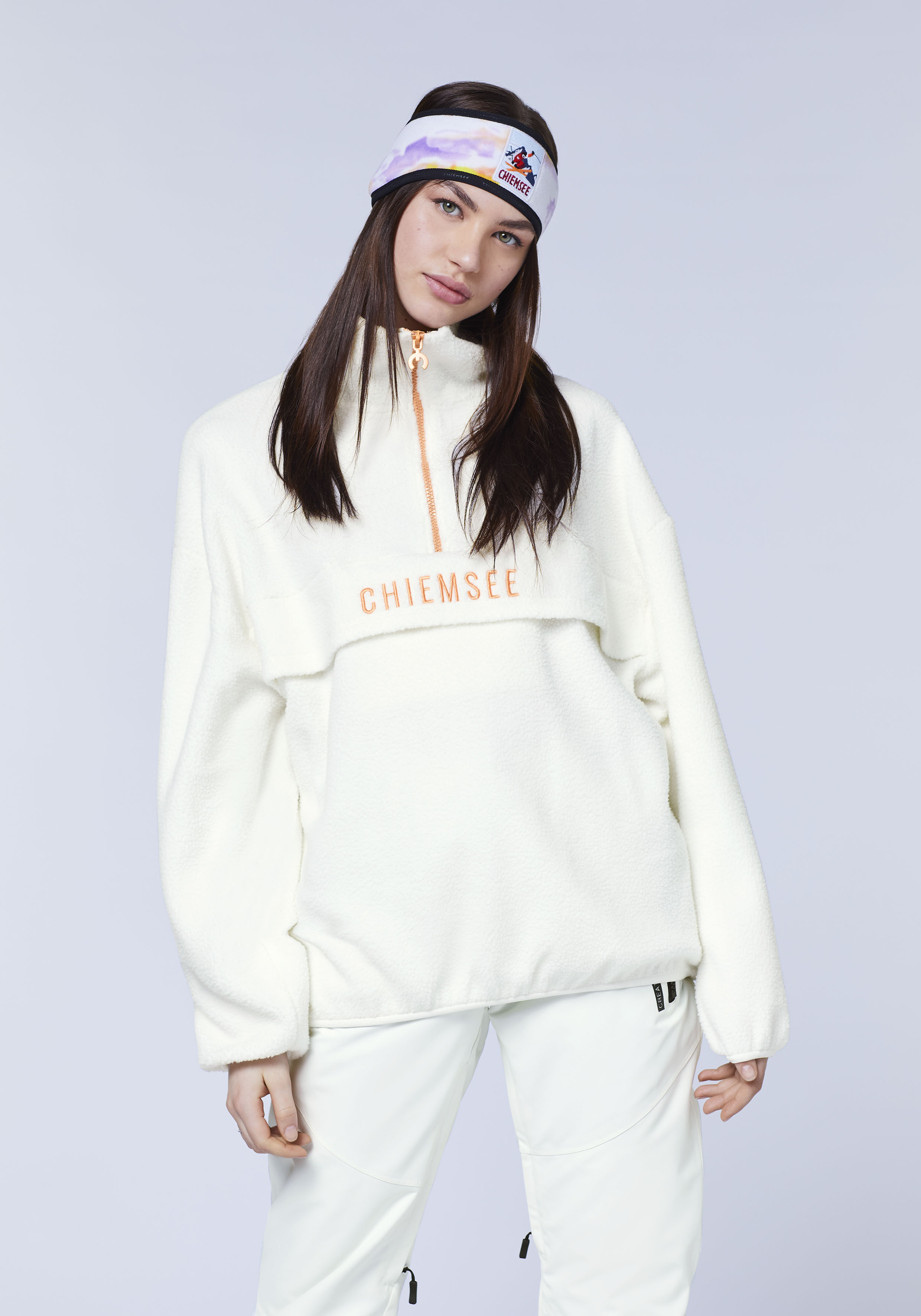 Loose-Fit Fleece-Pullover mit Label-Stitching | Chiemsee Online Shop