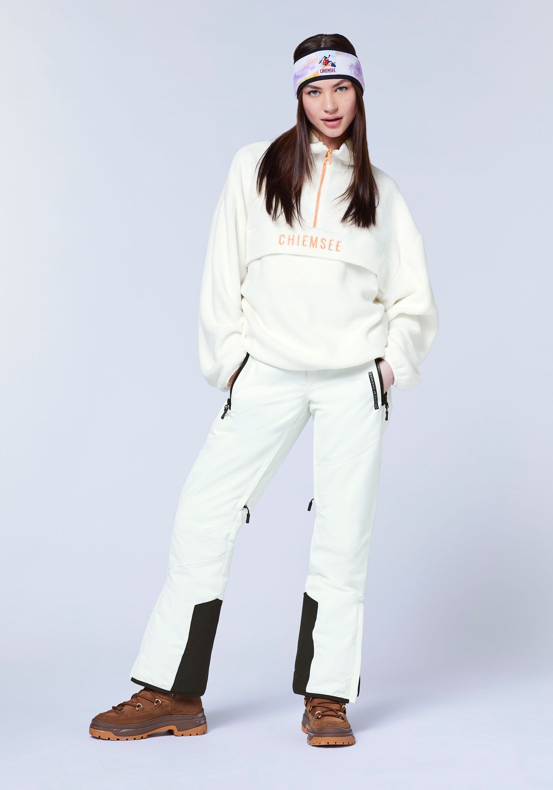 Loose-Fit Fleece-Pullover mit Label-Stitching | Chiemsee Online Shop
