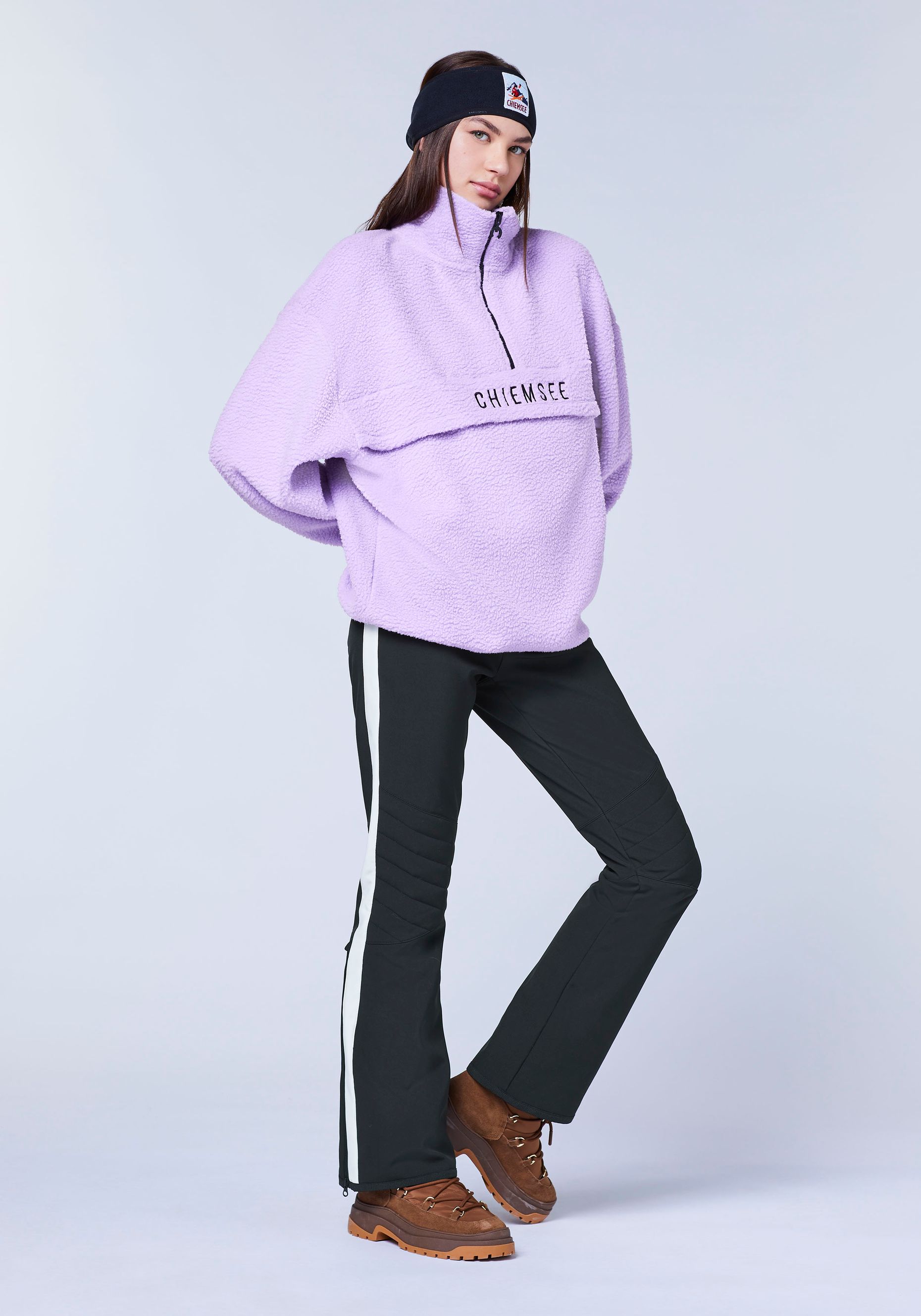 Loose-Fit Fleece-Pullover mit Label-Stitching | Chiemsee Online Shop 