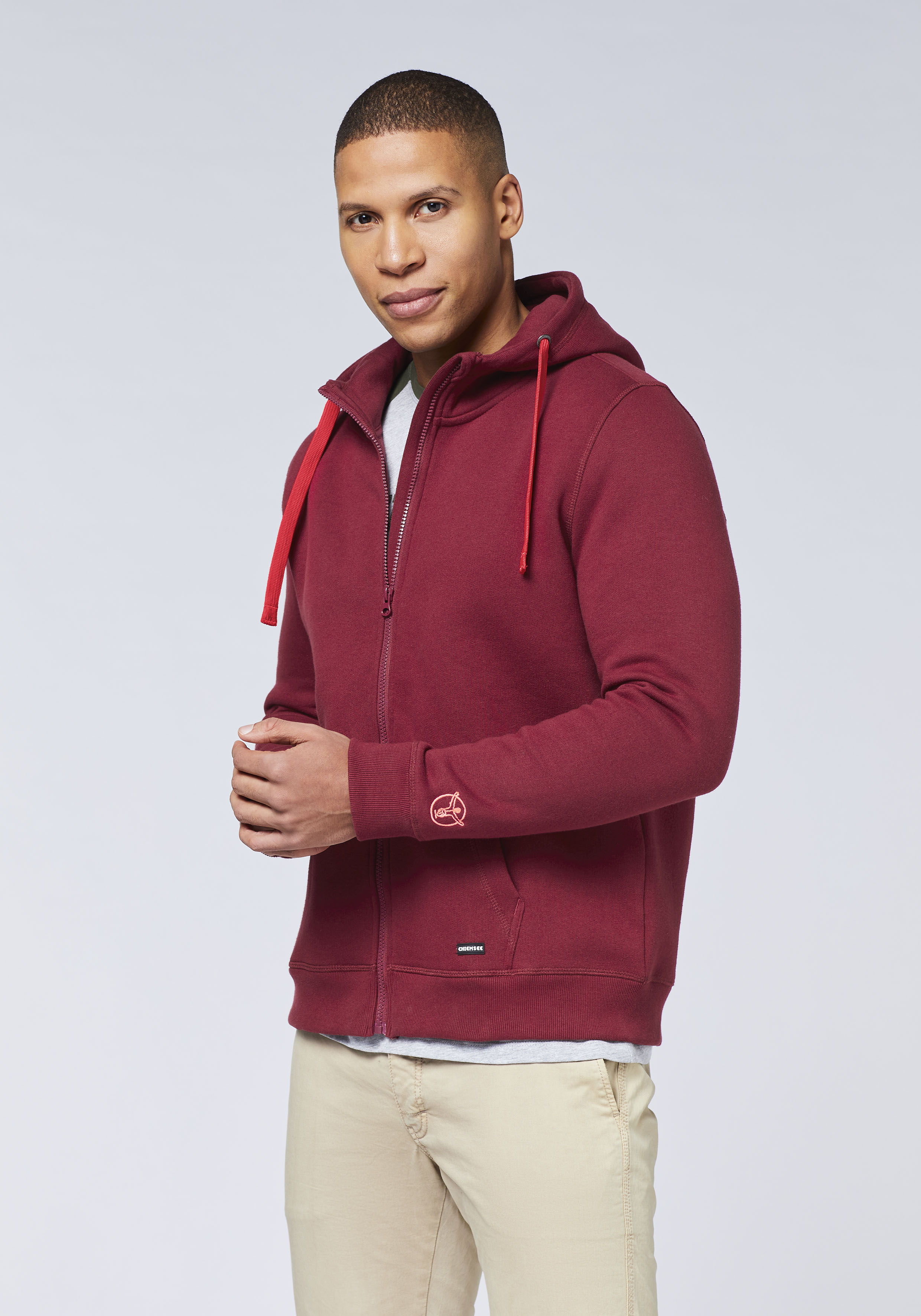 Kapuzenjacke aus Baumwollmix mit Jumper-Logo