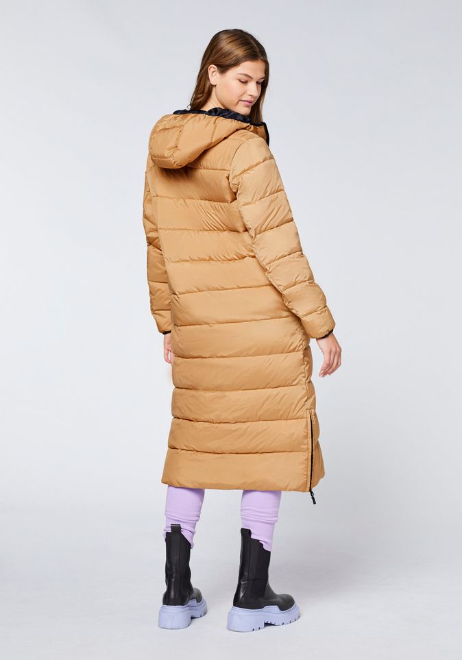 Steppmantel mit Kapuze in Maxilänge | Chiemsee Online Shop 