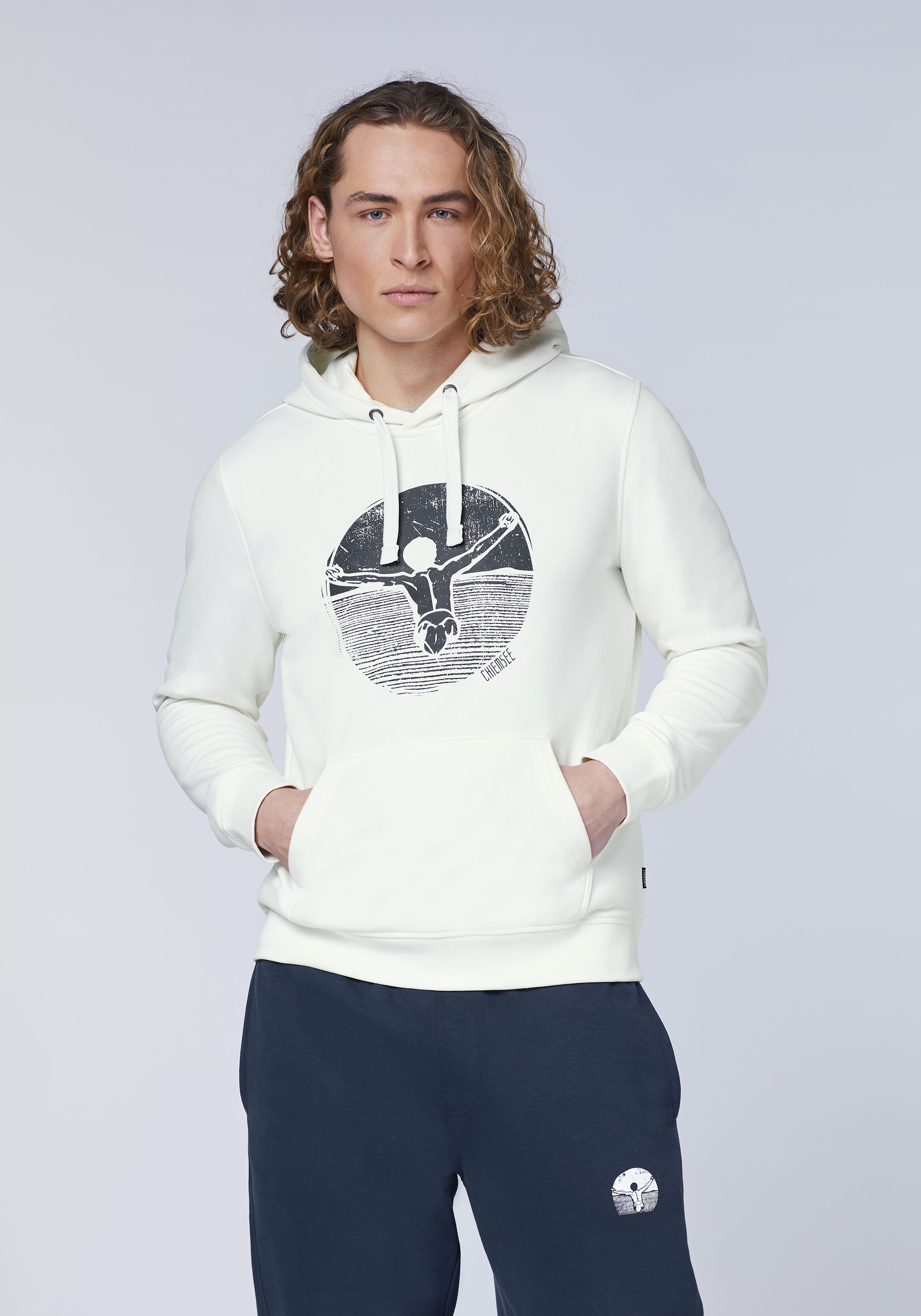 Hoodie aus Baumwollmix mit Jumper-Motiv