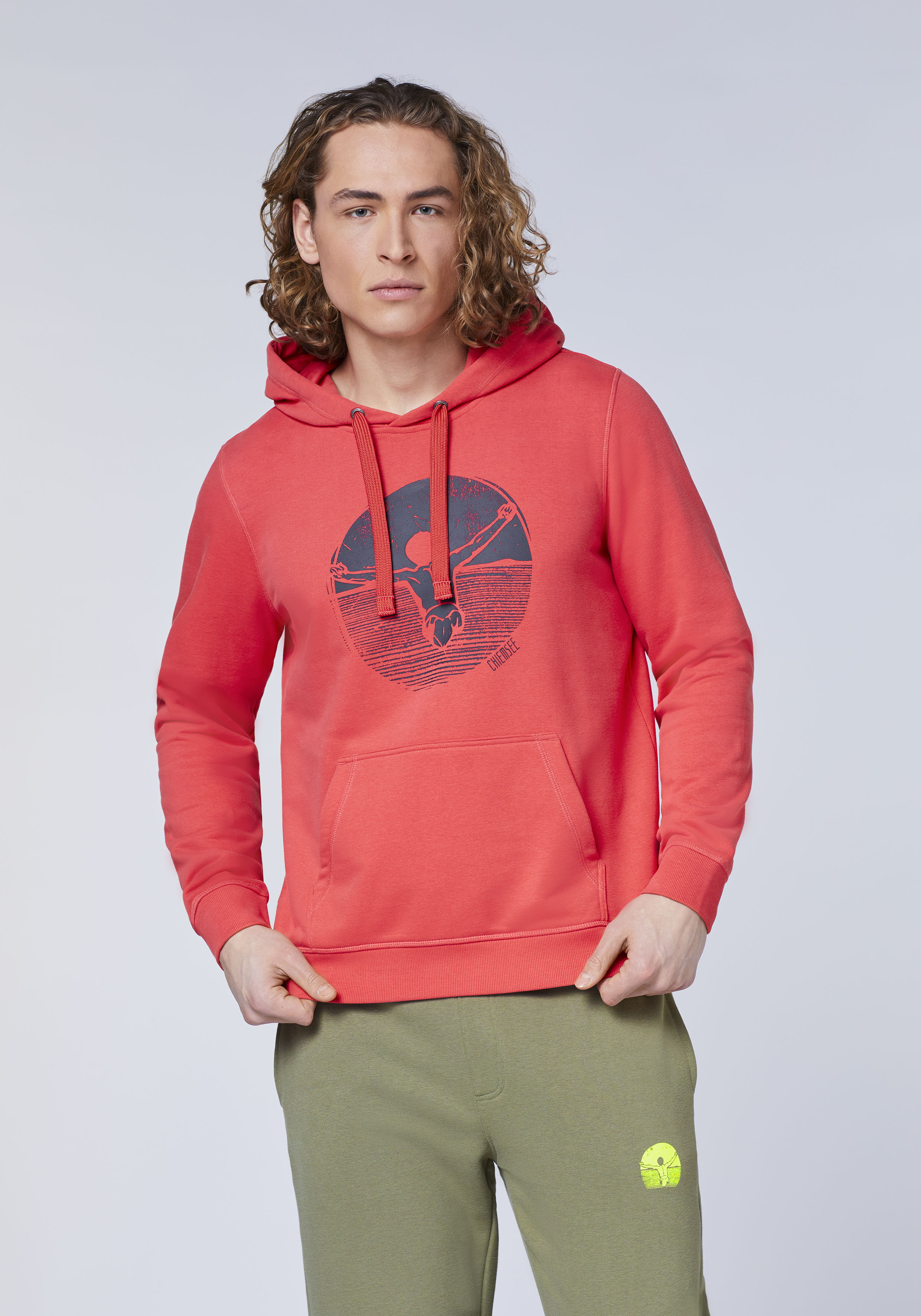 Hoodie aus Baumwollmix mit Jumper-Motiv