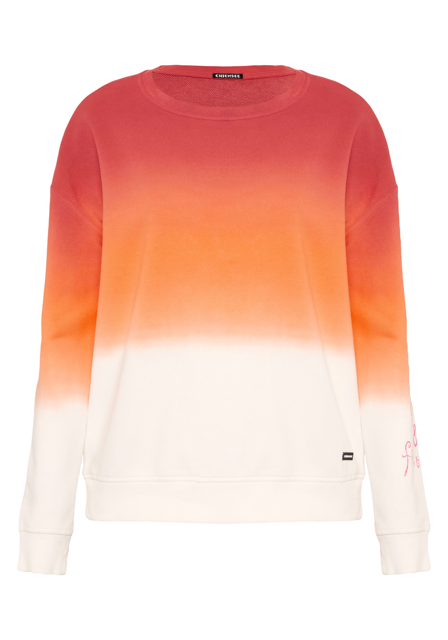 Sweater aus Baumwollmix im Farbverlauf mit Labelprint | Chiemsee 