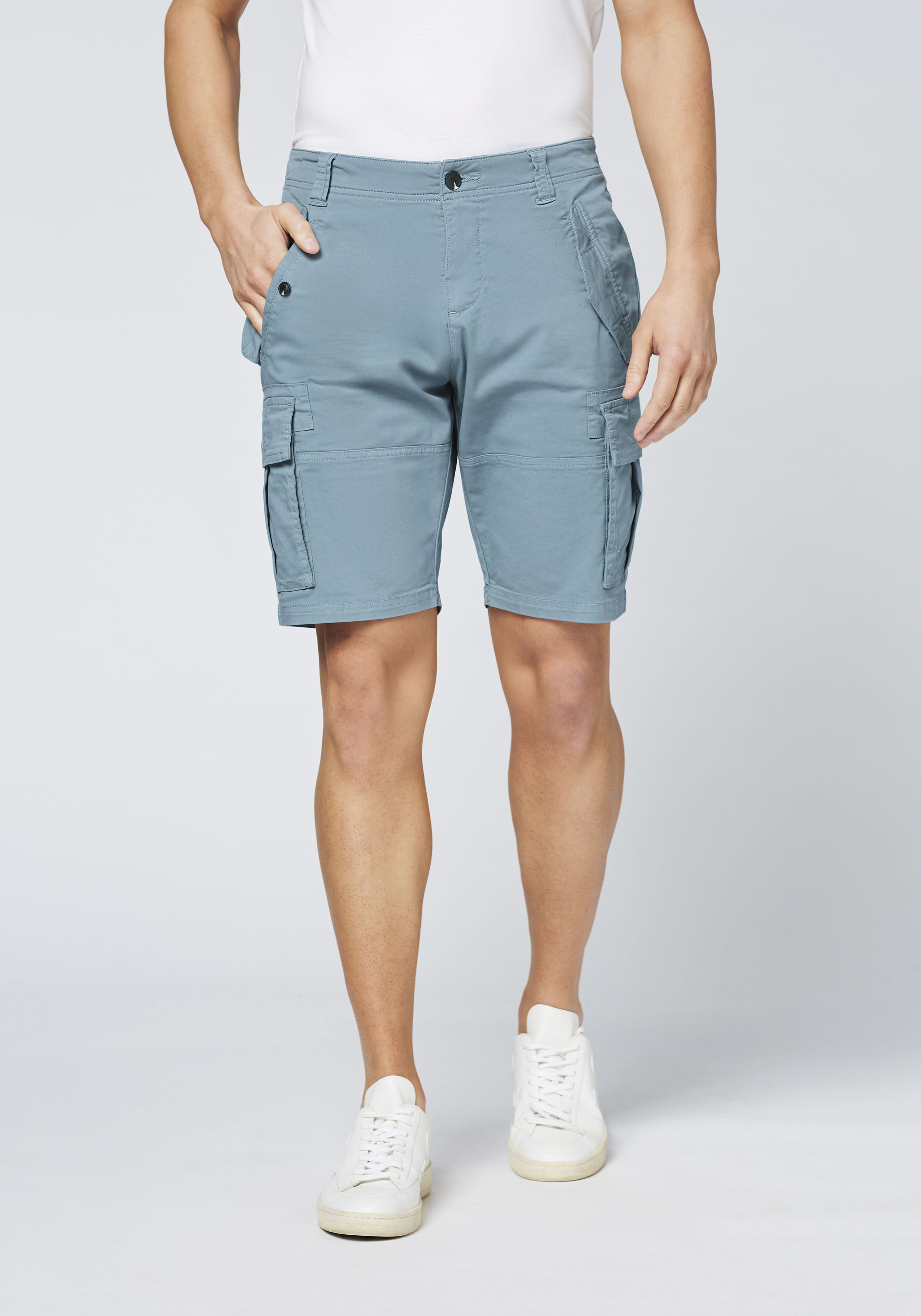 Regular-Fit Cargo-Shorts aus Baumwolle und Elasthan