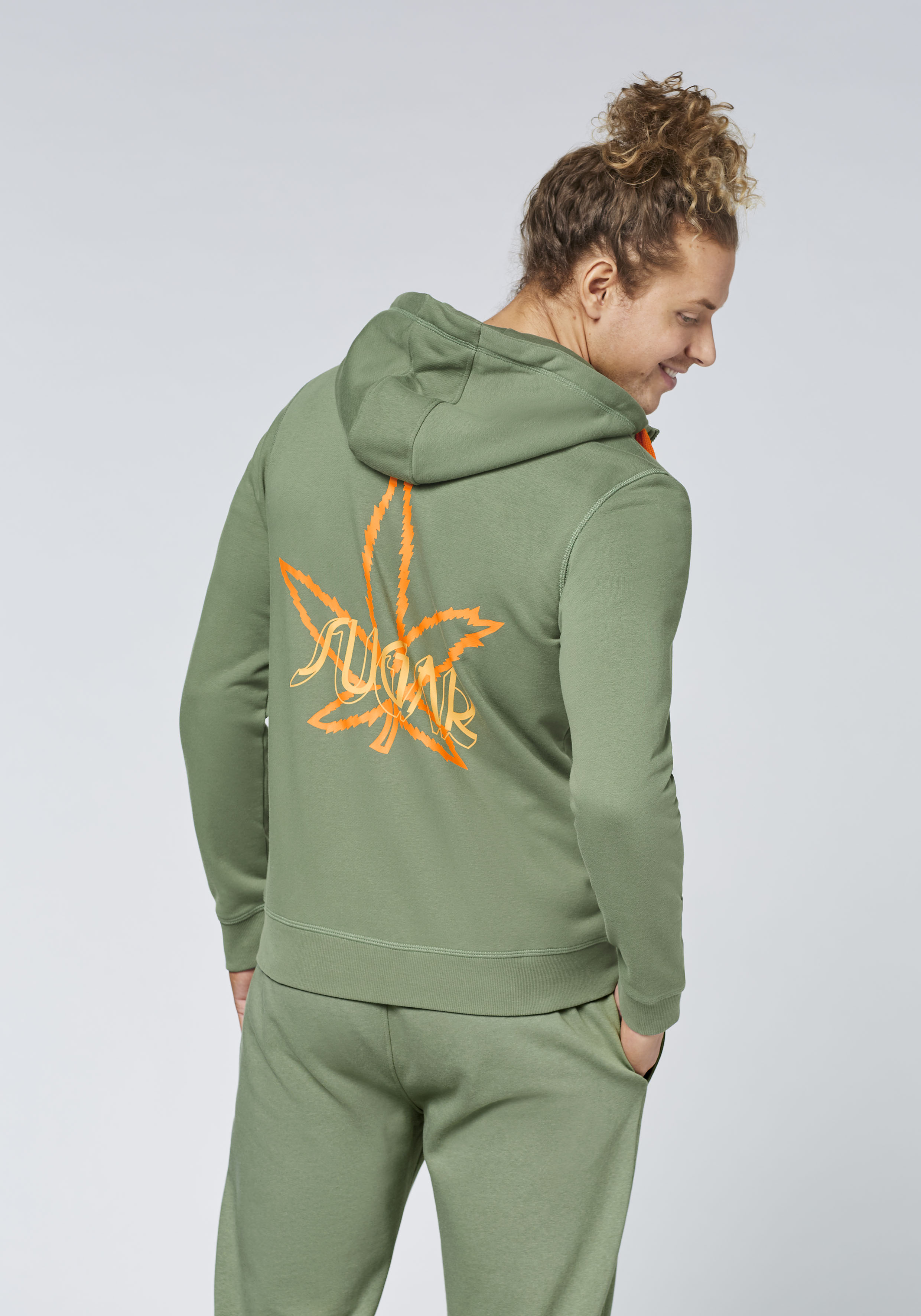 Sweatjacke aus Baumwollmix mit Kapuze und „SUGAR“-Print | Chiemsee  