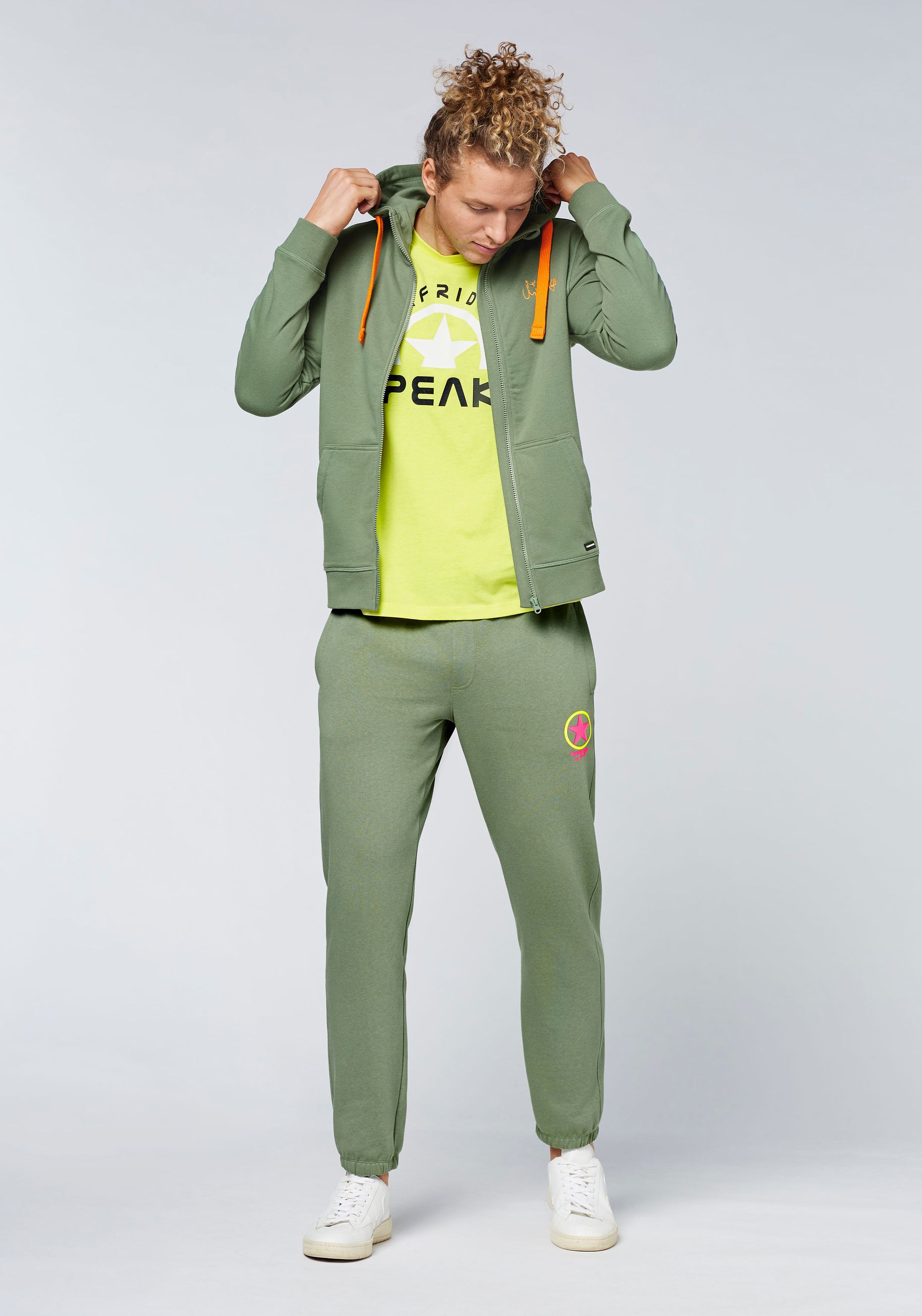 Sweatjacke aus Baumwollmix mit Kapuze und „SUGAR“-Print | Chiemsee  