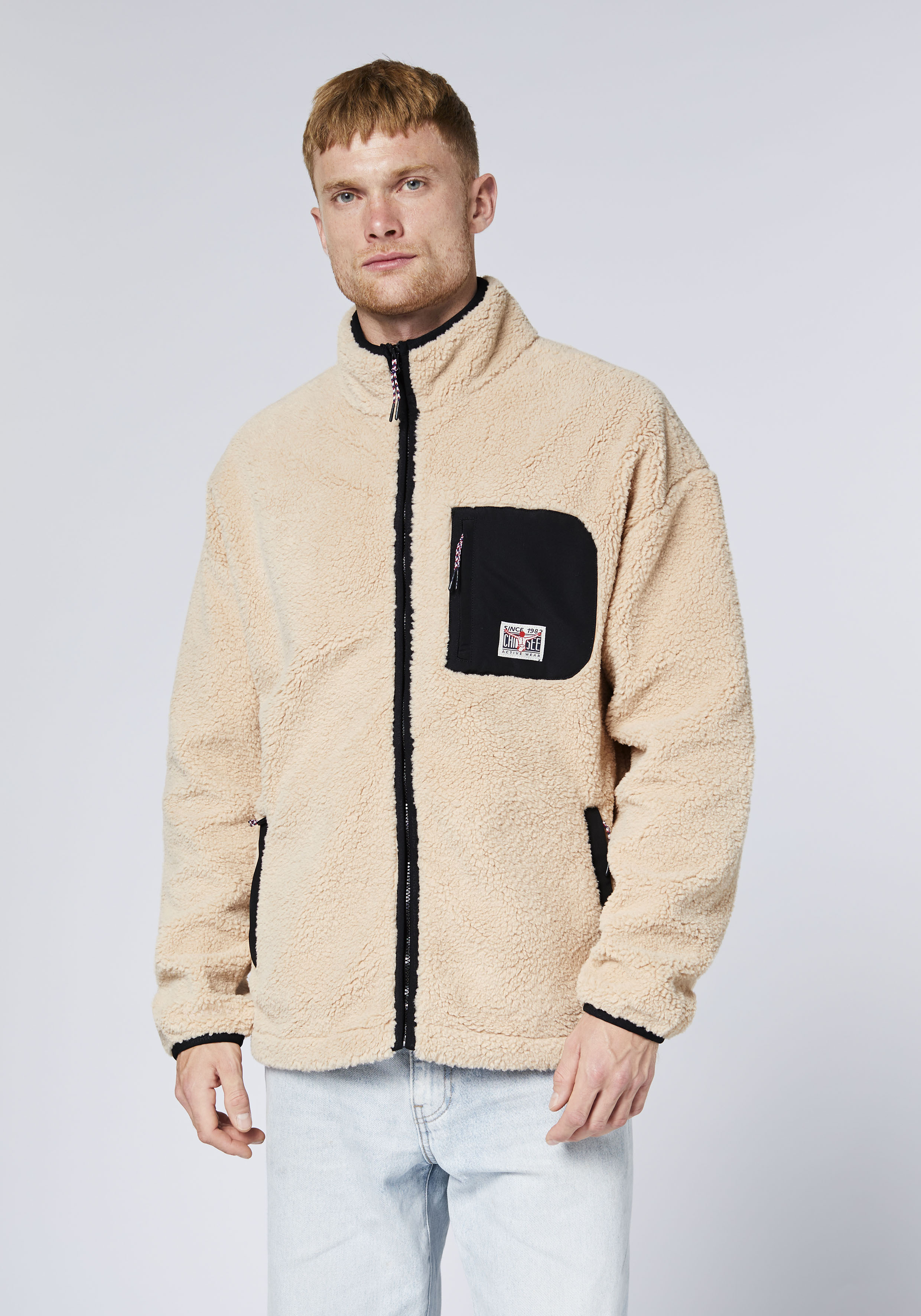 Herren Jacke Chiemsee Fleecejacke Comfort-Fit Fleecejacke In