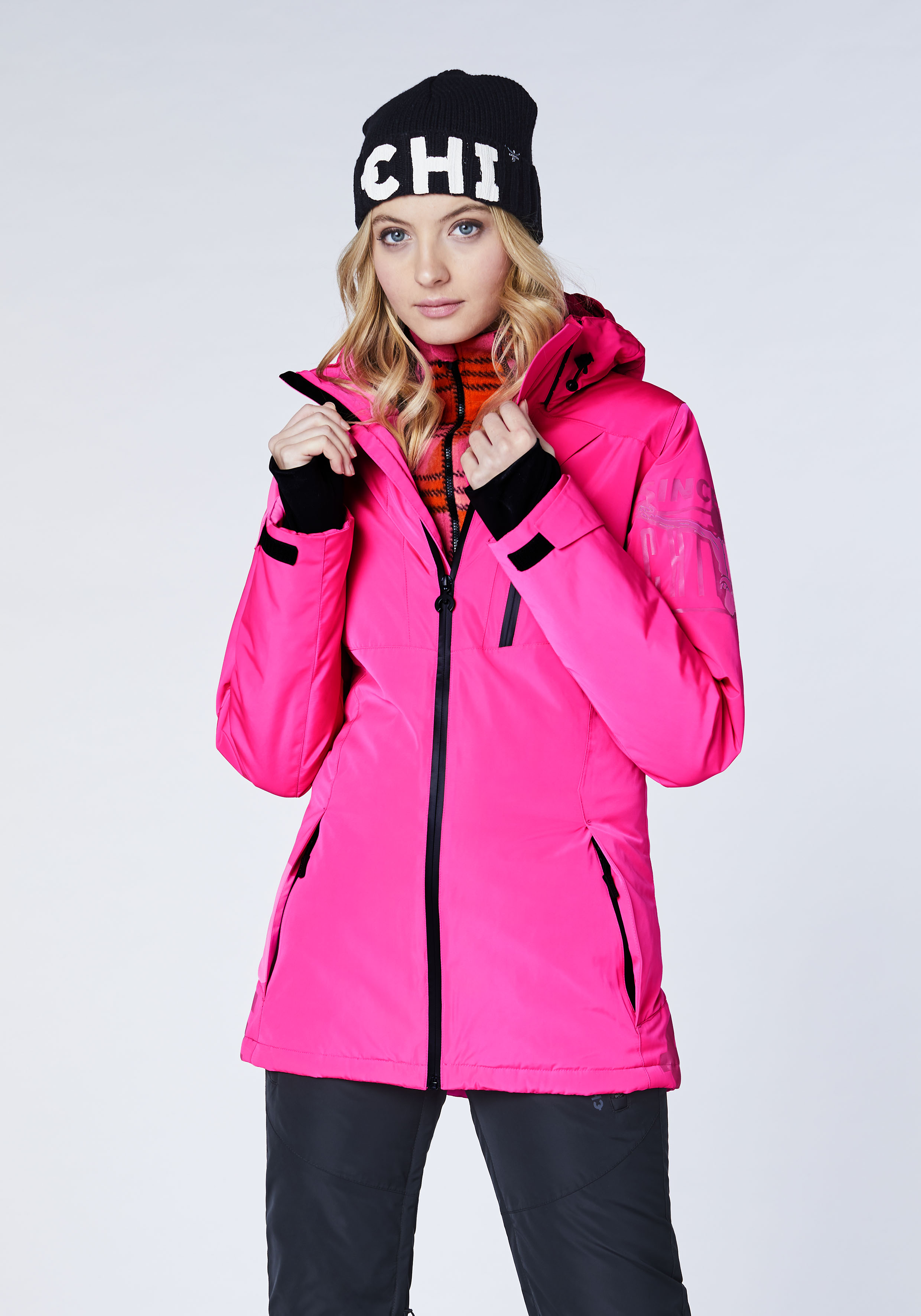 Skijacke Regenjacke Damen Neon Pink Wasserdicht Decathlon Cmp