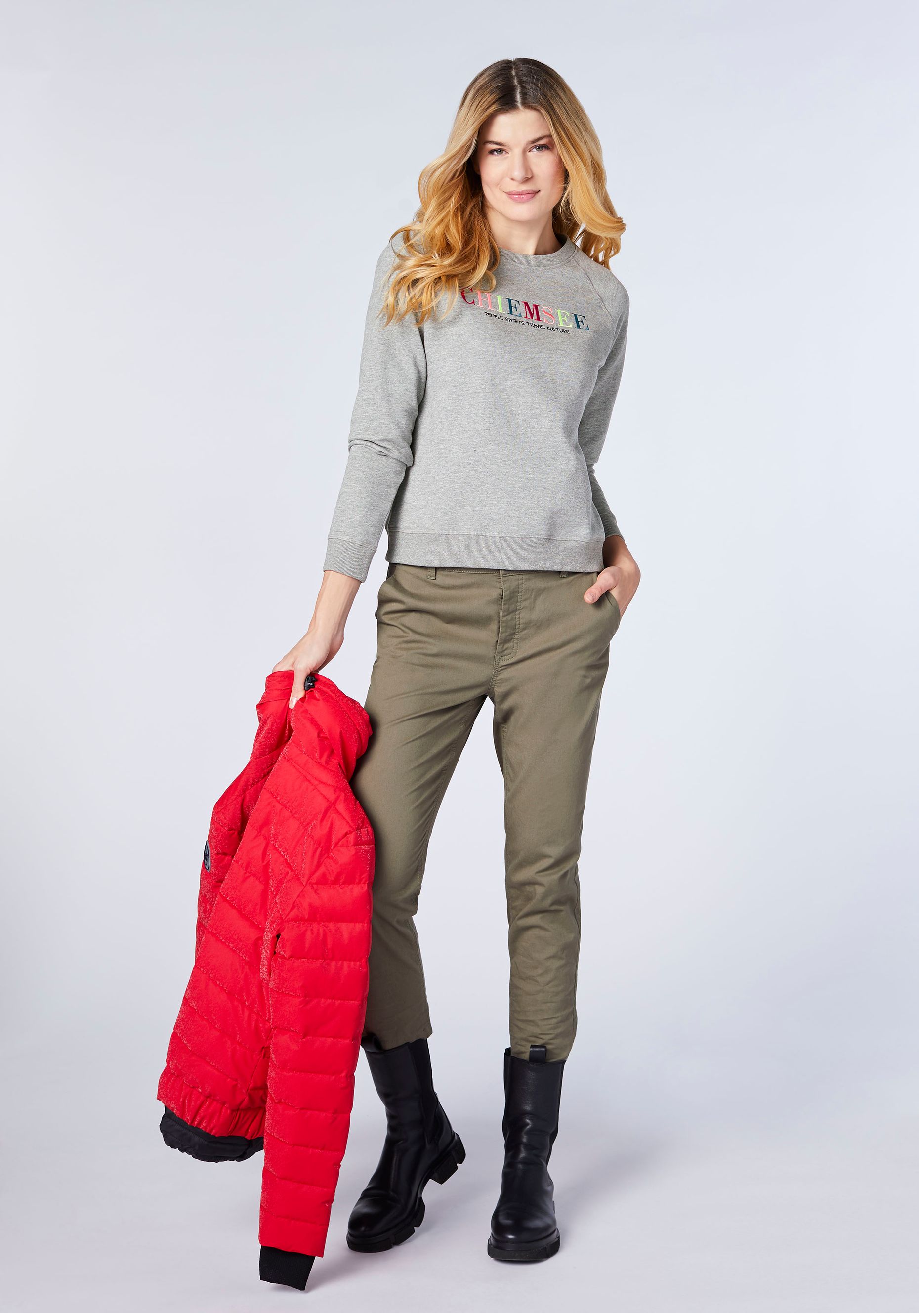 Sweater aus Baumwollmix mit Logo-Stitching | Chiemsee Online Shop