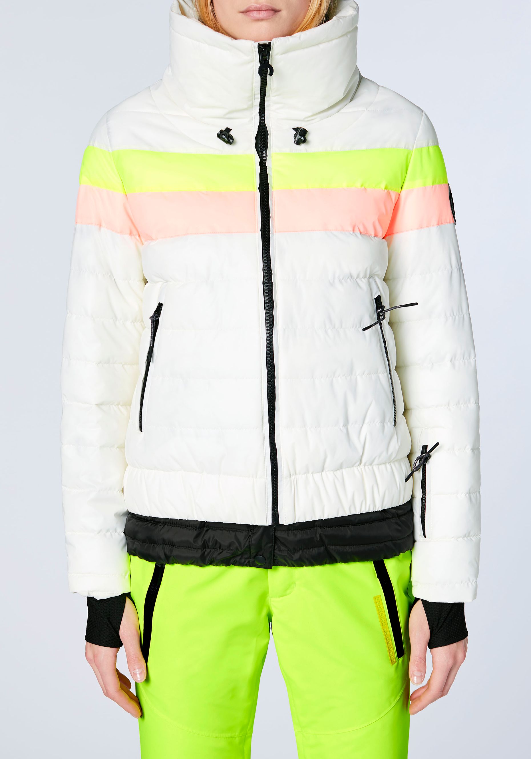 Wattierte O-Shape-Steppjacke mit Colour-Blocking | Chiemsee Online  