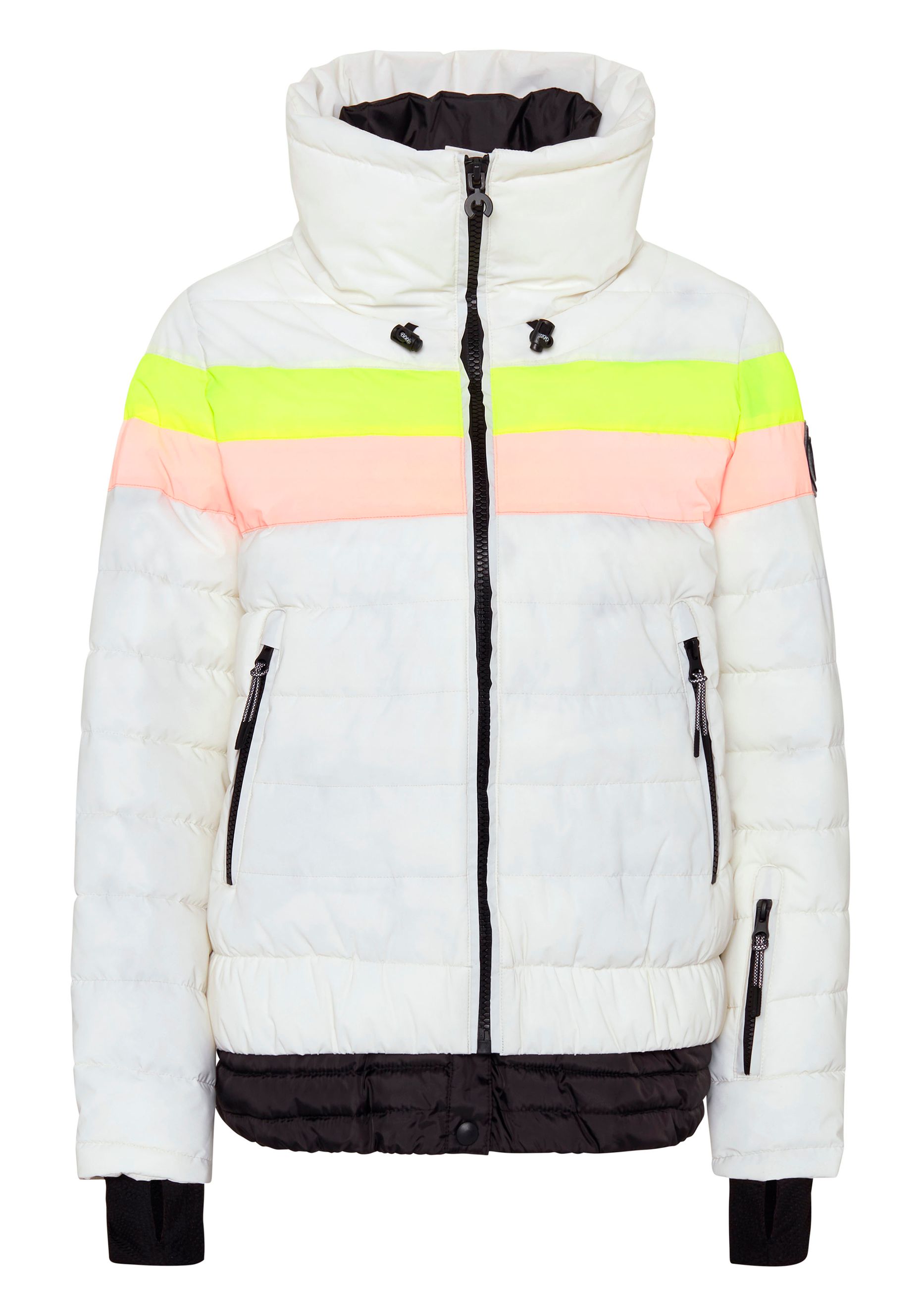 Wattierte O-Shape-Steppjacke mit Colour-Blocking | Chiemsee Online  