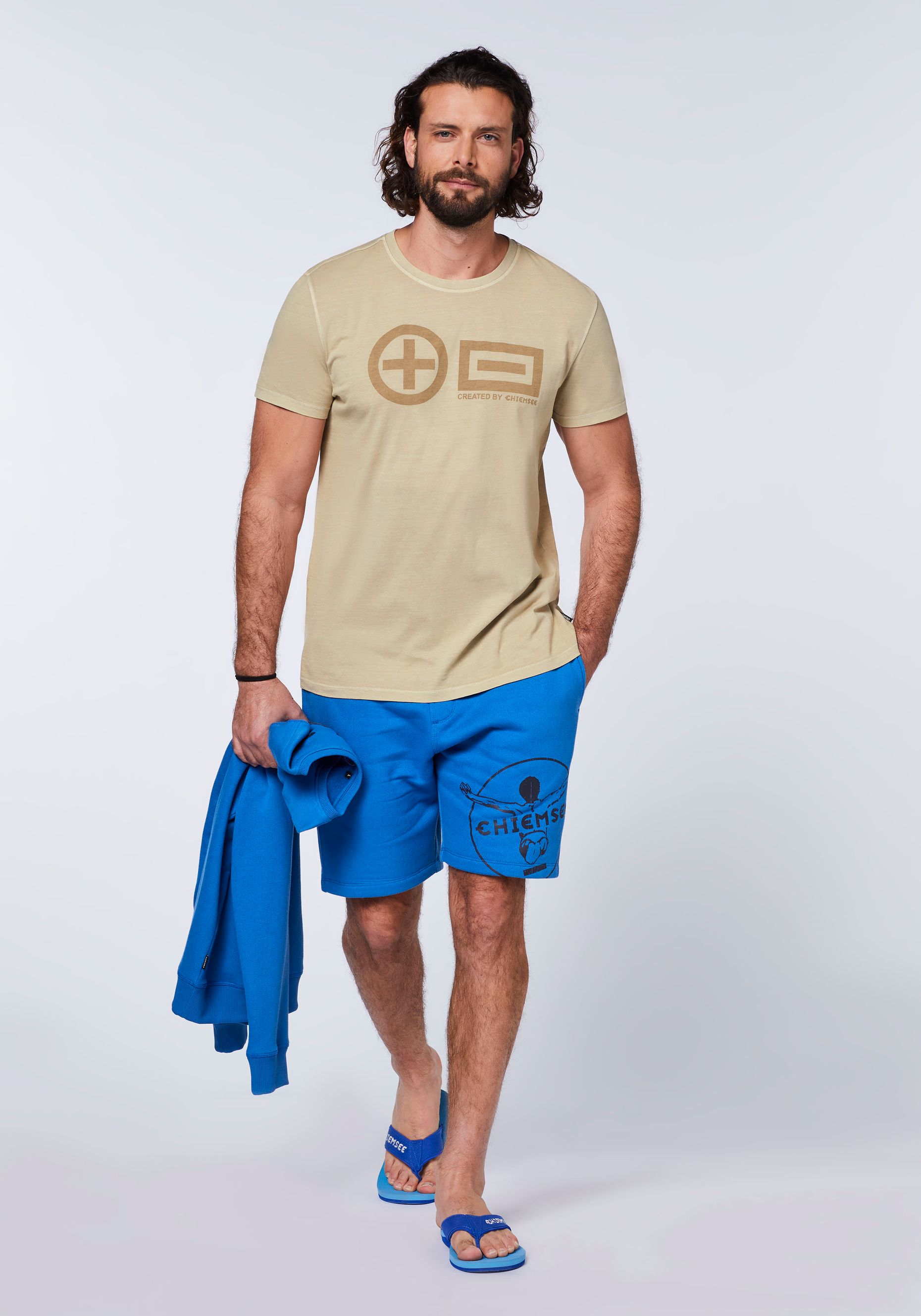 Jersey-Shirt mit PLUS-MINUS-Print | Chiemsee Online Shop