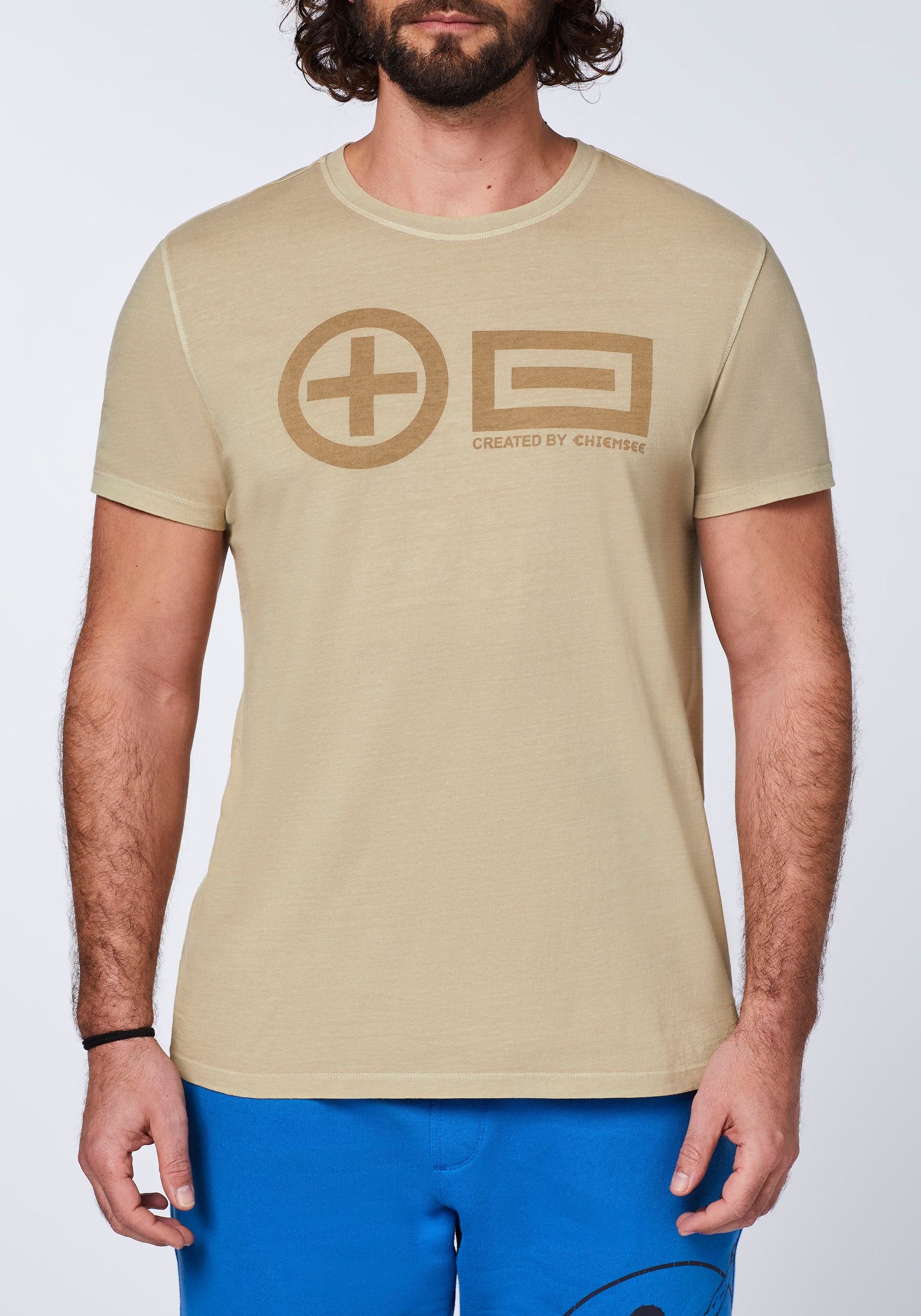 Jersey-Shirt mit PLUS-MINUS-Print | Chiemsee Online Shop