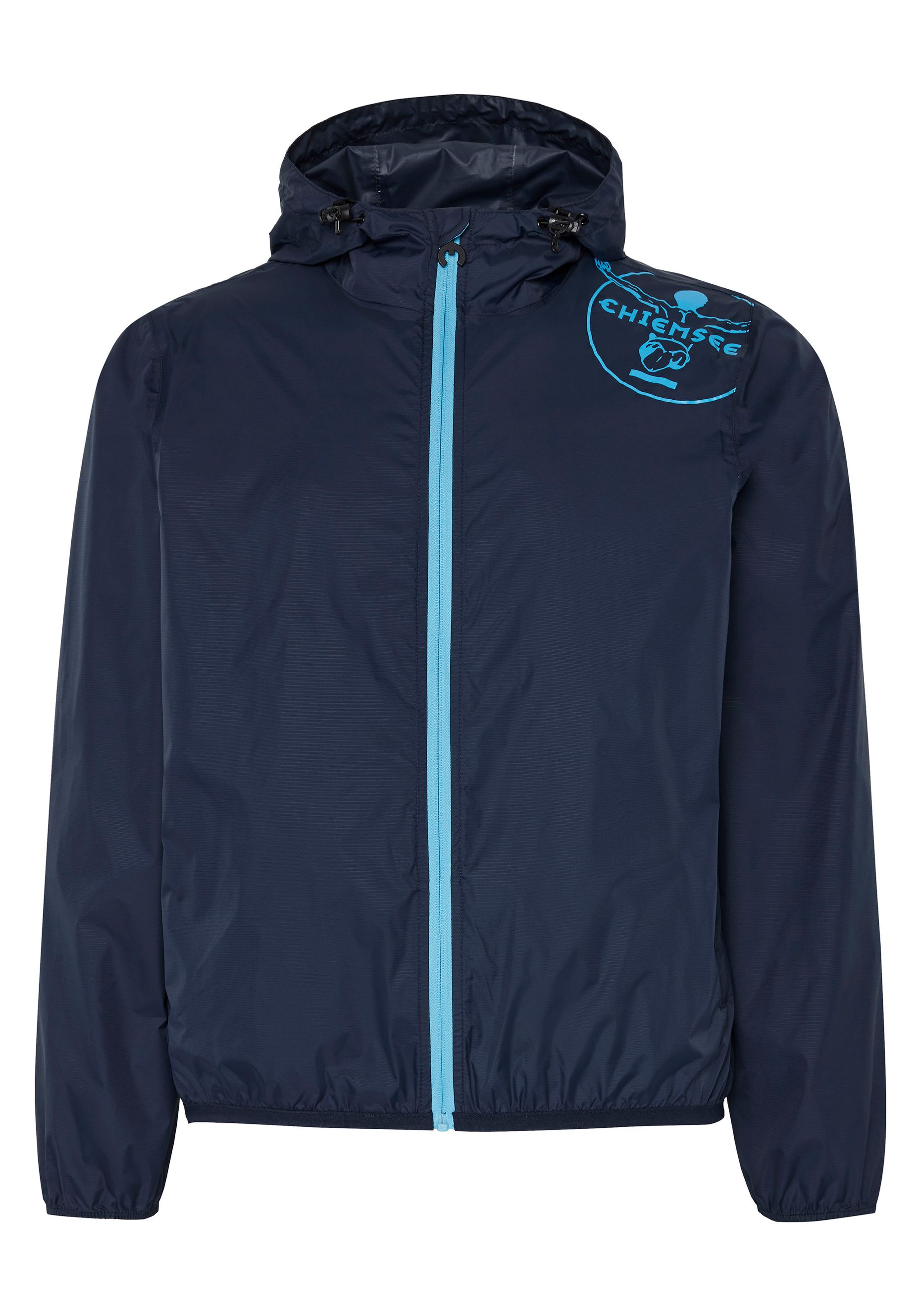 Funktionale Regenjacke mit Kapuze und Jumper-Motiv | Chiemsee 